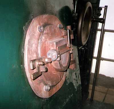 New firebox door with self closing flap.